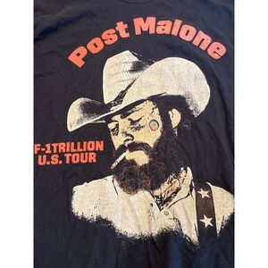 Post Malone F1 Trillion US‎ Tour Black Long Sleeve T Shirt Size L